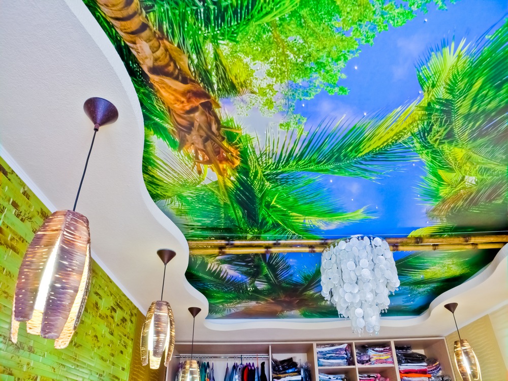 фотопечать на натяжном потолке