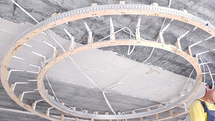 двухуровневые натяжные потолки 11