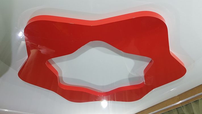 двухуровневые натяжные потолки 4