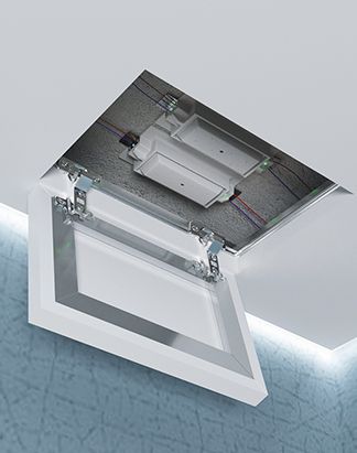Ниша в натяжном потолке со спотами