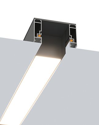Ниша  с линейным светильником в натяжном потолке 